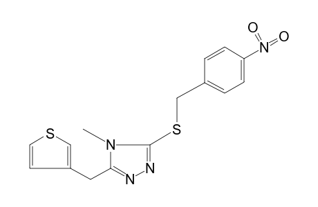 4-methyl-3-[(p-nitrobenzyl)thio]-5-(3-thenyl)-4H-1,2,4-triazole
