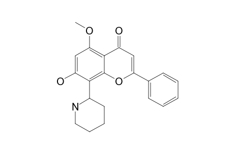 4H-1-Benzopyran-4-one, 7-hydroxy-5-methoxy-2-phenyl-8-(2-piperidinyl)-, (+)-