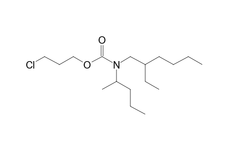 Carbonic acid, monoamide, N-(2-pentyl)-N-(2-ethylhexyl)-, 3-chloropropyl ester