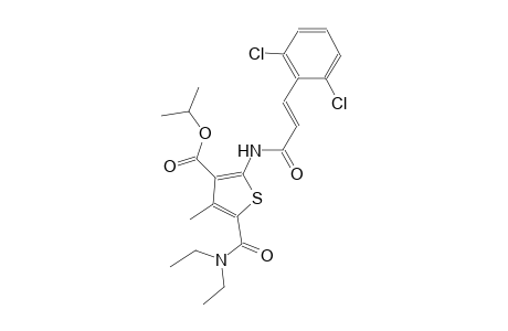 isopropyl 2-{[(2E)-3-(2,6-dichlorophenyl)-2-propenoyl]amino}-5-[(diethylamino)carbonyl]-4-methyl-3-thiophenecarboxylate