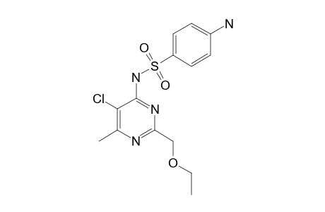 4-amino-N-[5-chloro-2-(ethoxymethyl)-6-methylpyrimidin-4-yl]benzenesulfonamide