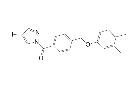 1-{4-[(3,4-dimethylphenoxy)methyl]benzoyl}-4-iodo-1H-pyrazole