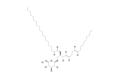 1-O-BETA-D-GLUCOPYRANOSYL-(2S,3R,4E,8E)-2-[(2(R)-HYDROXYICOSANOYL)-AMIDO]-4,8-OCTADECADIENE-1,3-DIOL;CERBrOSIDE-4