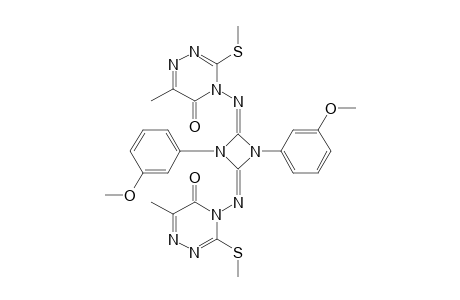 1,2,4-Triazin-5(4H)-one, 4,4'-[[1,3-bis(3-methoxyphenyl)-1,3-diazetidine-2,4-diylidene]dinitrilo]bis[6-methyl-3-(methylthio)-, (Z)-