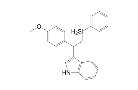 3-(1-(4-methoxyphenyl)-2-(phenylsilyl)ethyl)-1H-indole