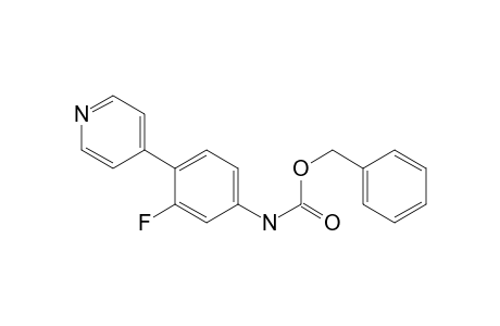 (phenylmethyl) N-(3-fluoranyl-4-pyridin-4-yl-phenyl)carbamate