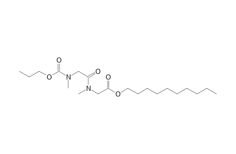 Sarcosylsarcosine, N-propoxycarbonyl-, decyl ester