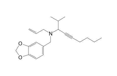 N-Allyl-N-(benzo[D][1,3]dioxol-5-ylmethyl)-2-methylnon-4-yn-3-amine