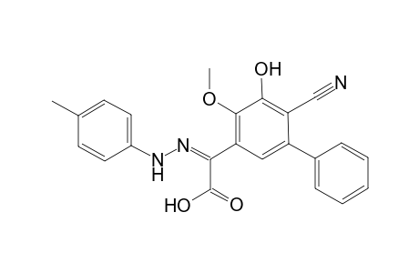 3-Hydroxy-2-cyano-4-methoxy-5-{[(p-tolyl)ylhydrazo]glyoxalyl}-biphenyl