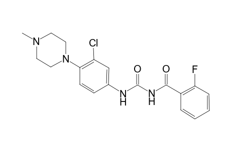 urea, N-[3-chloro-4-(4-methyl-1-piperazinyl)phenyl]-N'-(2-fluorobenzoyl)-