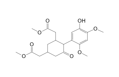 [4-(5-Hydroxy-2,4-dimethoxyphenyl)-3-methoxycarbonylmethyl-5-oxocyclohexyl]acetic acid, methyl ester