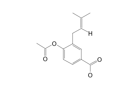 4-ACETOXY-3-(3'-METHYL-2'-BUTENYL)-BENZOIC-ACID