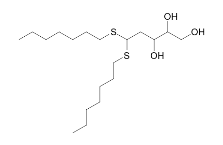 D-Ribose, 2-deoxy-bis(thioheptyl)-