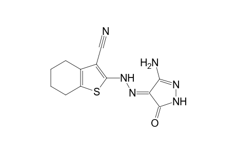 (E)-2-(2-(3-Amino-5-oxo-1H-pyrazol-4(5H)-ylidene)hydrazinyl)-4,5,6,7-tetrahydrobenzo[b]thiophene-3-carbonitrile