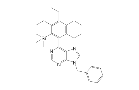 Trimethyl-[2,3,4,5-tetraethyl-6-[9-(phenylmethyl)-6-purinyl]phenyl]silane