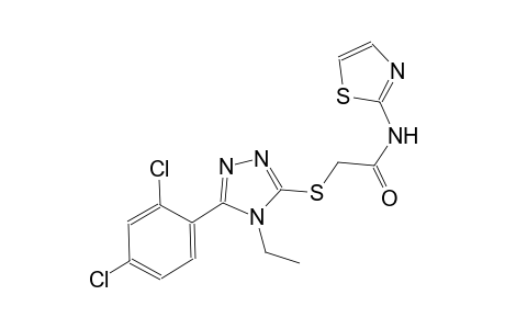 2-{[5-(2,4-dichlorophenyl)-4-ethyl-4H-1,2,4-triazol-3-yl]sulfanyl}-N-(1,3-thiazol-2-yl)acetamide