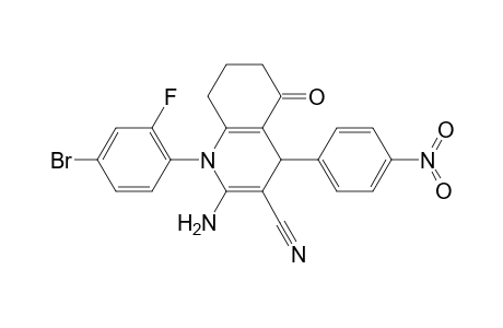 2-Amino-1-(4-bromo-2-fluoro-phenyl)-4-(4-nitrophenyl)-5-oxo-4,6,7,8-tetrahydroquinoline-3-carbonitrile