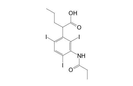 2-(3-propionamido-2,4,6-triiodophenyl)valeric acid