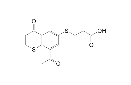 3-(8-acetyl-4-oxo-6-thiochromanylthio)propionic acid
