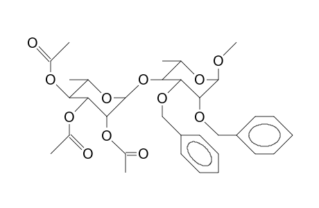 Methyl 2,3-di-O-benzyl-4-O-(2,3,4-tri-O-acetyl.alpha.-L-rhamnopyranosyl).alpha.-L-rhamnopyranoside