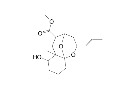 10,13-Dioxatricyclo[7.3.1.0(4,9)]tridecan-5-ol-2-carboxylic acid, 4-methyl-11-(1-propenyl)-, methyl ester