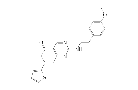 2-[2-(4-methoxyphenyl)ethylamino]-7-(2-thienyl)-7,8-dihydro-6H-quinazolin-5-one