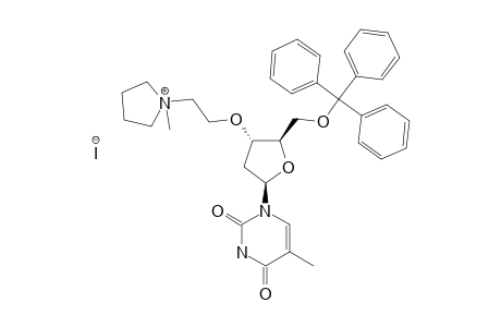 3'-O-[2-(N-METHYLPYRROLIDINIUM)-ETHYL]-5'-O-TRITYLTHYMIDINE-IODIDE