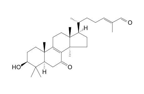 LUCIALDEHYDE-C;(24E)-3-BETA-HYDROXY-7-OXO-5-ALPHA-LANOSTA-8,24-DIEN-26-AL