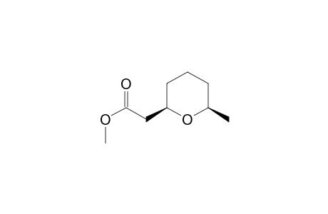 2H-Pyran-2-acetic acid, tetrahydro-6-methyl-, methyl ester, cis-