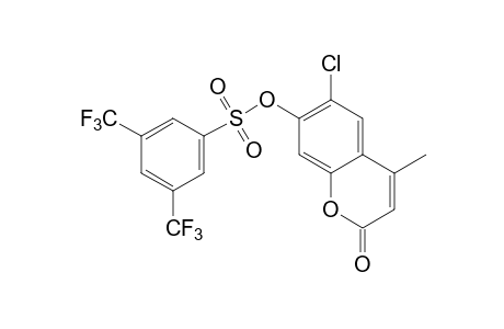 6-CHLORO-7-HYDROXY-4-METHYLCOUMARIN, alpha,alpha,alpha,alpha',alpha',alpha'-HEXAFLUORO-3,5-XYLENESULFONATE