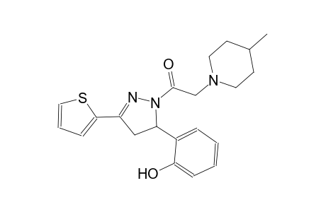 phenol, 2-[4,5-dihydro-1-[(4-methyl-1-piperidinyl)acetyl]-3-(2-thienyl)-1H-pyrazol-5-yl]-