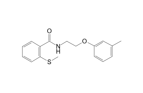 benzamide, N-[2-(3-methylphenoxy)ethyl]-2-(methylthio)-