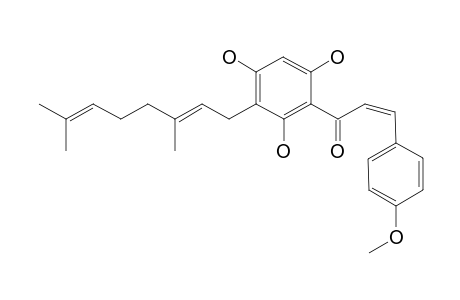 2',4',6'-Trihydroxy-4-methoxy-3'-(1''-geranyl)chalcone