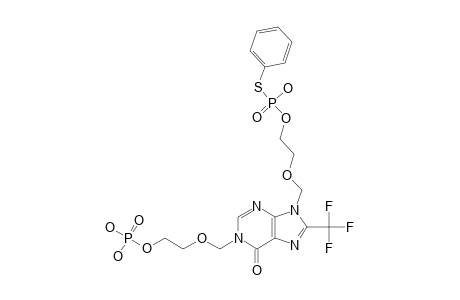 N(1)-[(5''-PHOSPHONOXYETHOXY)-METHYL]-N(9)-[[(5'-(PHENYLTHIO)-PHOSPHORYLOXYETHOXY]-METHYL]-8-TRIFLUOROMETHYL-HYPOXANTHINE