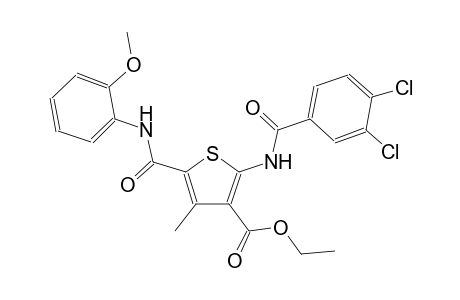 2-[[(3,4-dichlorophenyl)-oxomethyl]amino]-5-[(2-methoxyanilino)-oxomethyl]-4-methyl-3-thiophenecarboxylic acid ethyl ester