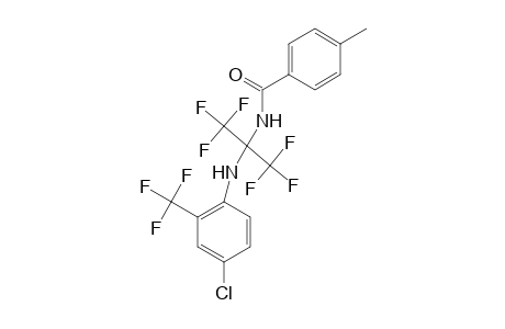 N-[1-[4-chloro-2-(trifluoromethyl)anilino]-2,2,2-trifluoro-1-(trifluoromethyl)ethyl]-4-methyl-benzamide