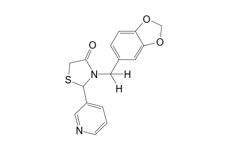 3-piperonyl-2-(3-pyridyl)-4-thiazolidinone