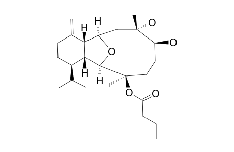 (1R*,2R*,3R*,6S*,7S*,9R*,10R*,14R*)-3-BUTANOYLOXY-CLADIELL-11(17)-EN-6,7-DIOL