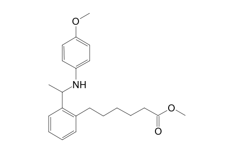 6-[2-{1-(4-Methoxyphenylamino)ethyl}phenyl]hexanoic acid methyl ester