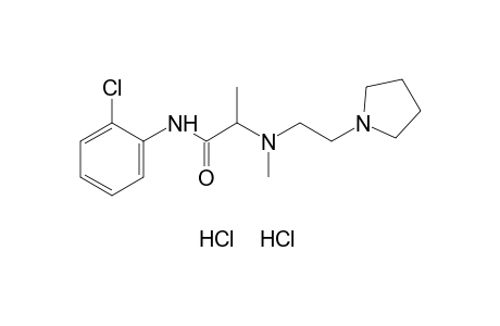 2'-chloro-2-{methyl[2-(1-pyrrolidinyl)ethyl]amino}propionanilide, dihydrochloride