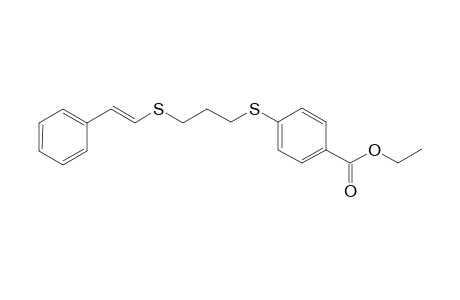 Ethyl 4-((3-(styrylthio)propyl)thio)benzoate