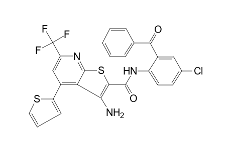 3-Amino-N-(2-benzoyl-4-chloro-phenyl)-4-(2-thienyl)-6-(trifluoromethyl)thieno[2,3-b]pyridine-2-carboxamide