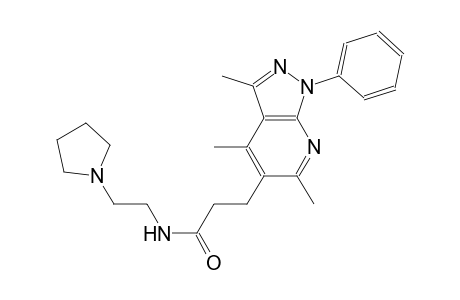 1H-pyrazolo[3,4-b]pyridine-5-propanamide, 3,4,6-trimethyl-1-phenyl-N-[2-(1-pyrrolidinyl)ethyl]-