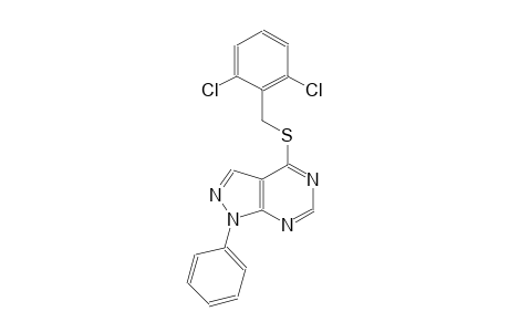 4-[(2,6-dichlorobenzyl)sulfanyl]-1-phenyl-1H-pyrazolo[3,4-d]pyrimidine