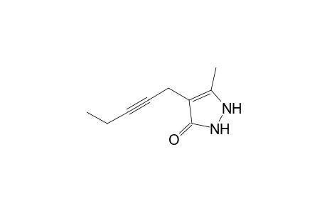 5-Methyl-4-(2-pentynyl)-1,2-dihydro-3-pyrazolone