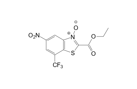 5-nitro-7-(trifluoromethyl)-2-benzothiazolecarboxylic acid, ethyl ester, 3-oxide