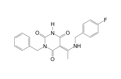 (5E)-1-benzyl-5-{1-[(4-fluorobenzyl)amino]ethylidene}-2,4,6(1H,3H,5H)-pyrimidinetrione