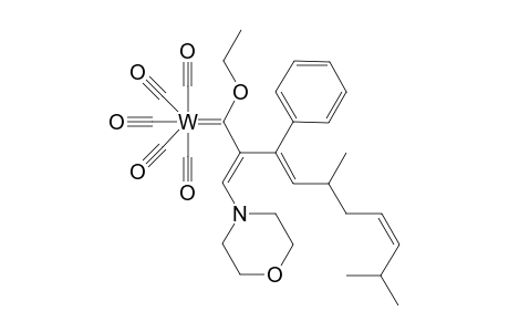 Pentacarbonyl-[1-ethoxy-1-[5',9'-dimethyl-1'-morpholino-3'-phenyl-1',3',8'-decatrien-2'-yl]methylene}tungstene ( 0 )