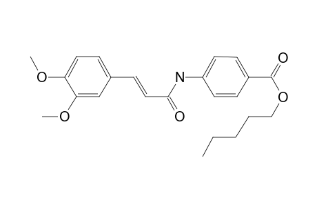 Benzoic acid, 4-[3-(3,4-dimethoxyphenyl)acryloylamino]-, pentyl ester