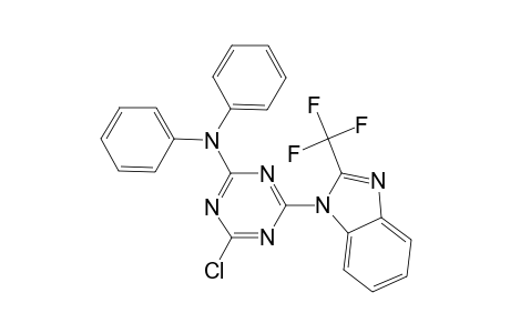 4-Chloranyl-N,N-diphenyl-6-[2-(trifluoromethyl)benzimidazol-1-yl]-1,3,5-triazin-2-amine